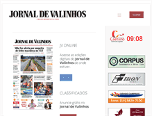 Tablet Screenshot of jornaldevalinhos.com.br